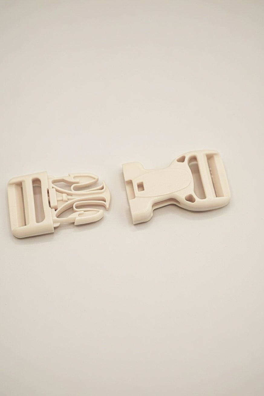 Πόρπη με κουμπί ασφαλείας 25mm μπεζ