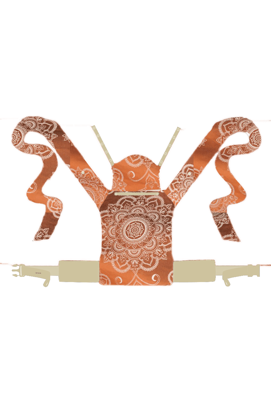 πορτ μπεμπέ WrapStar Mandala Latte Macchiato x Bamboo όπισθεν - KOKADI