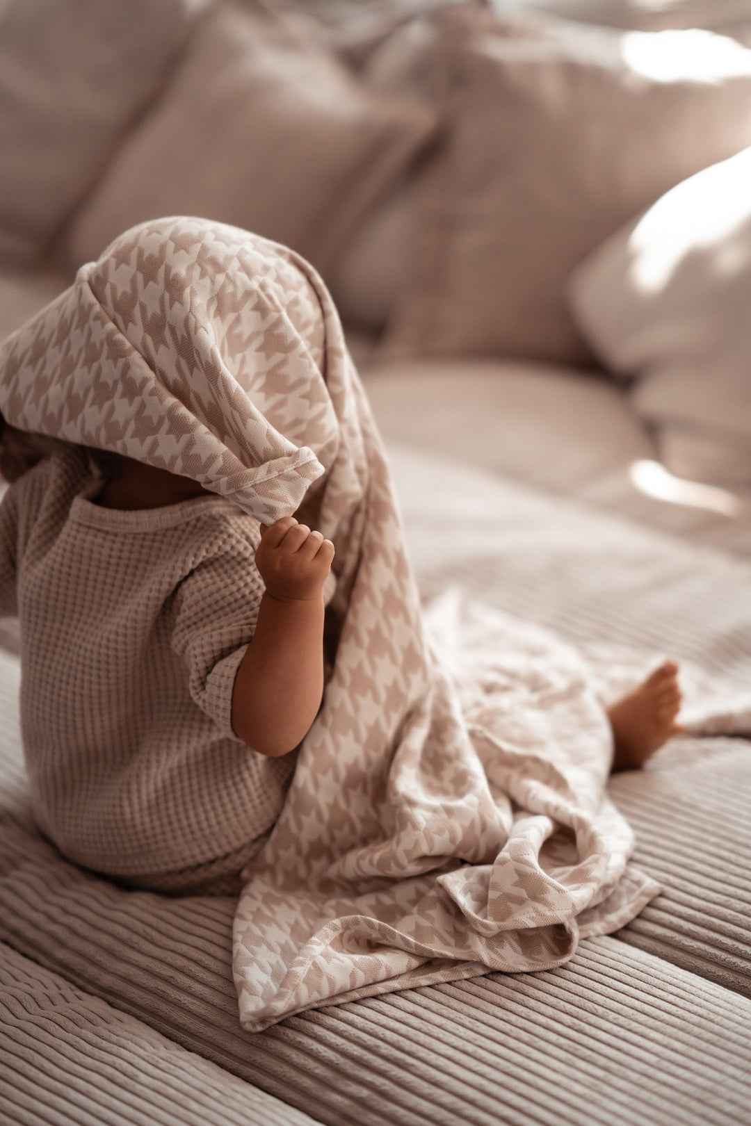 Κουβέρτα αγκαλιάς Houndstooth Campiano - KOKADI