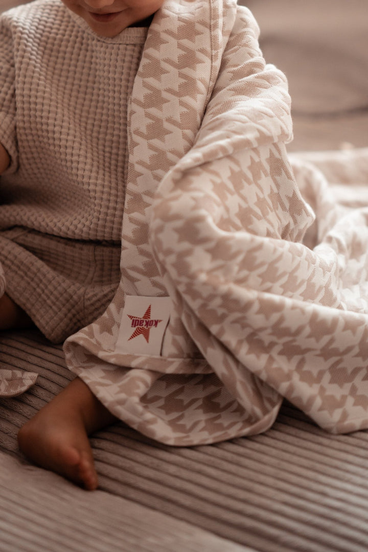 Κουβέρτα αγκαλιάς Houndstooth Campiano - KOKADI