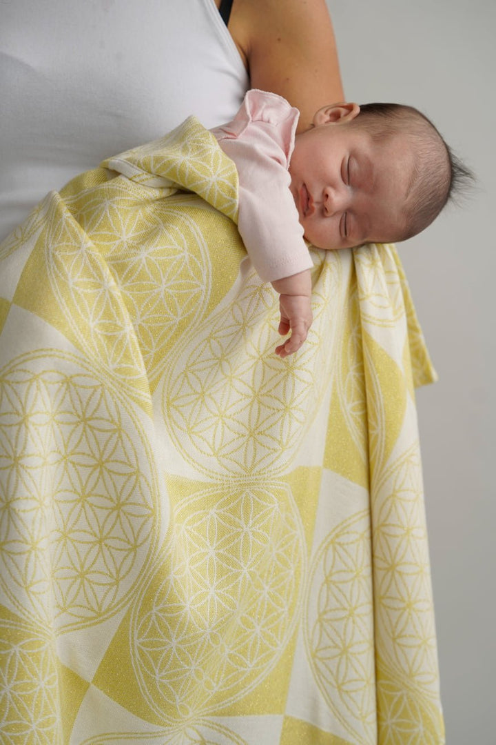 Βρεφική κουβέρτα λουλούδι της ζωής χρυσό - KOKADI