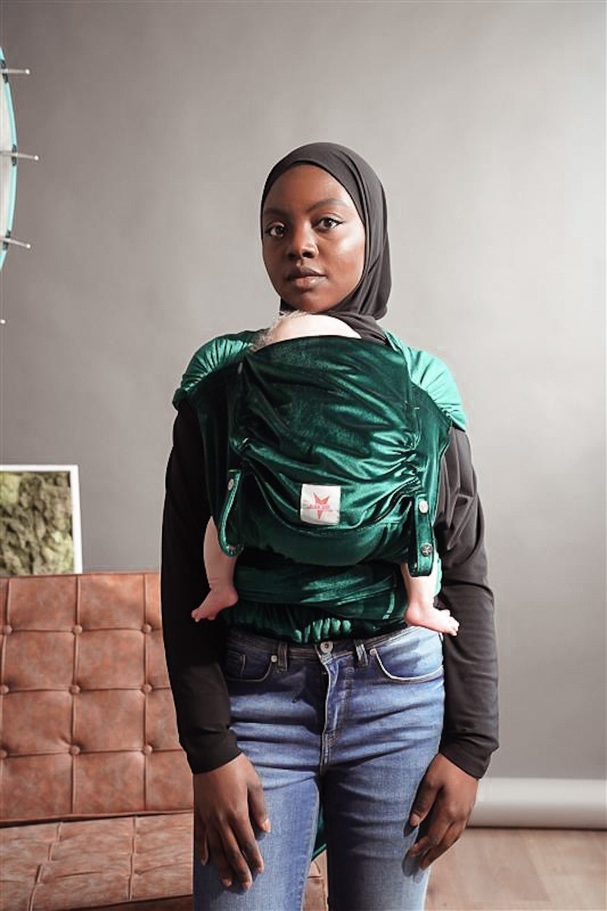 Babytrage WrapStar Samtweich Smaragd - KOKADI