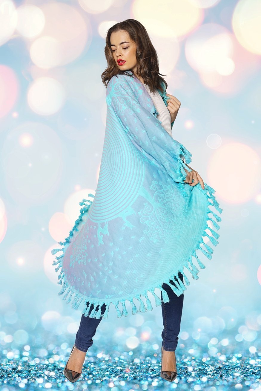 Mandala Blanket Marie Blue - KOKADI